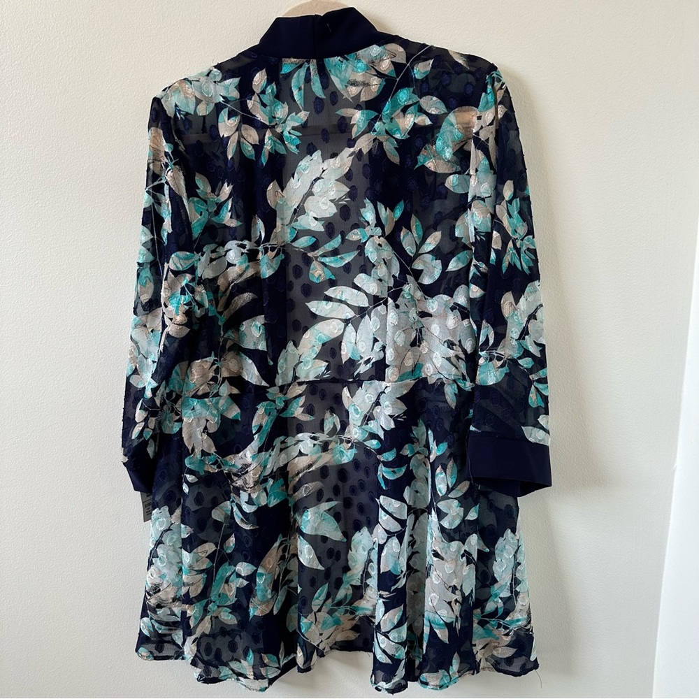 R & M Richard’s floral open long floral print duster cardigan - Picture 6 of 7